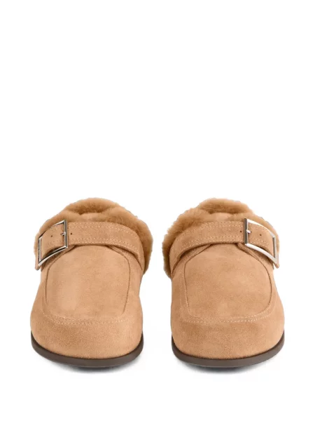 Papuci tip mules Jimmy Choo cu cataramă cu bretele