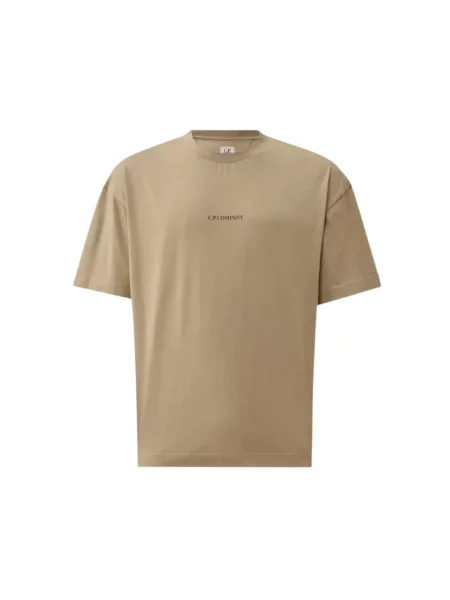 T-shirt C.P. Company Jersey Short Sleeve Logo T-Shir Multi/ Peacoat XXL beżowa