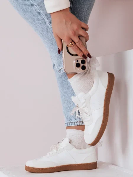 Sportowe sneakersy PEARLSTEP Dstreet białe