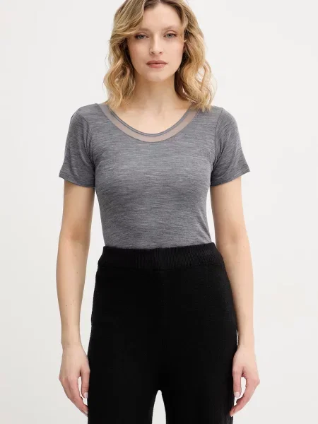 Chantelle basic tričko vlněné Juliana šedé