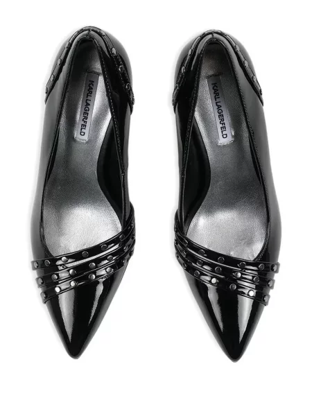 Pantofi cu toc Karl Lagerfeld cu tepi negru