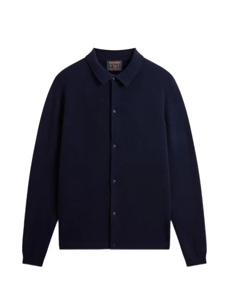 Gulerat cardigan Woolrich albastru