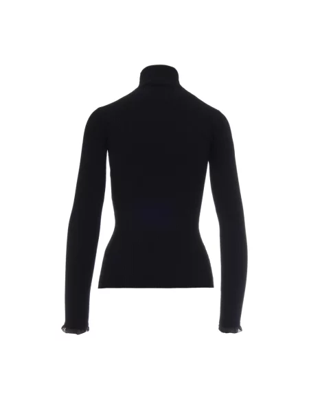 Sweter z golfem Elisabetta Franchi do golfa czarny