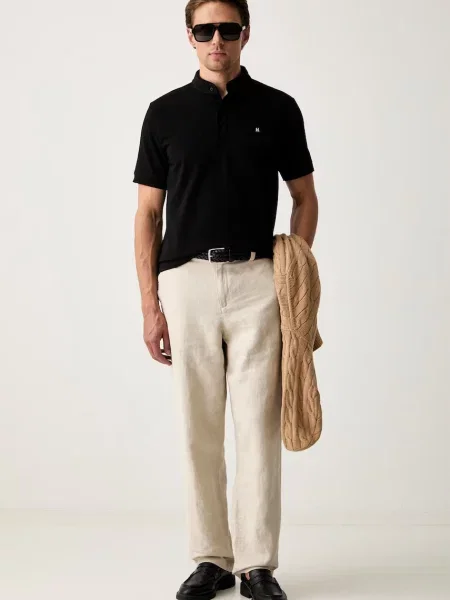 Tricou polo Karl Lagerfeld negru