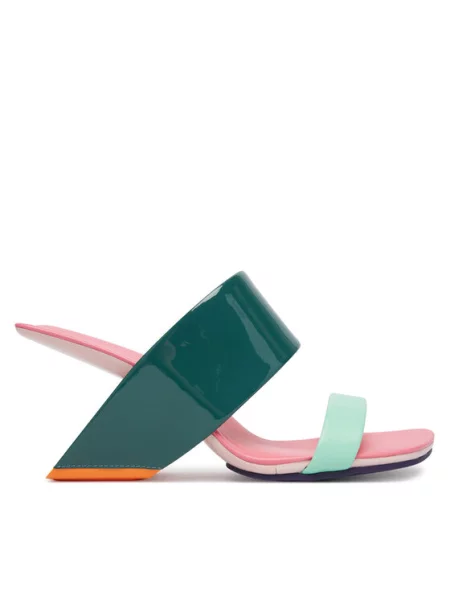 United Nude bőr papucs Loop Hi zöld