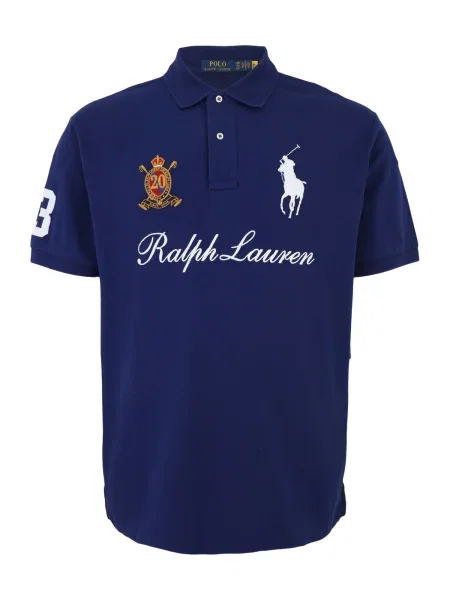 Polo Ralph Lauren Big & Tall Majica mornarsko plava / zlatno žuta / crvena bijela