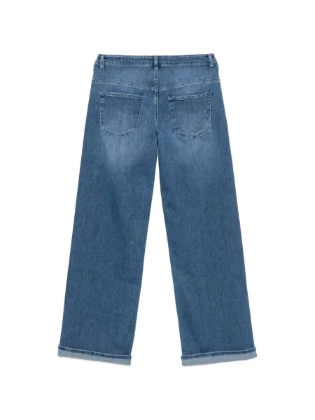 Blugi cu picior larg 3x1 albastru