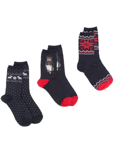 Ponožky Polo Ralph Lauren s výšivkou modré