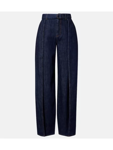 Jeansy Loewe z wysoką talią niebieskie