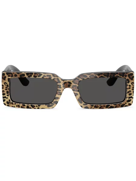 Ochelari de soare Dolce & Gabbana Eyewear cu model leopard maro