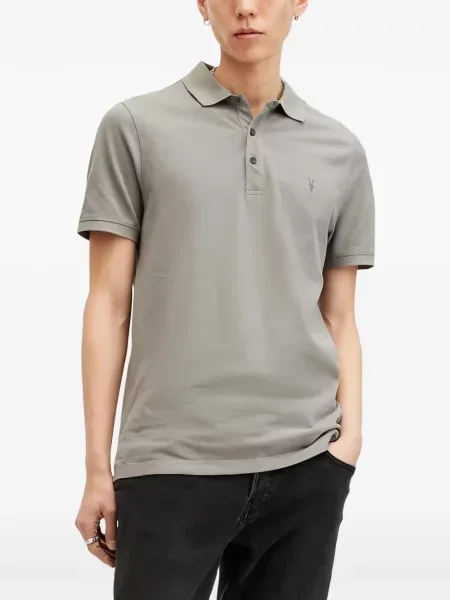 Tricou polo Allsaints gri