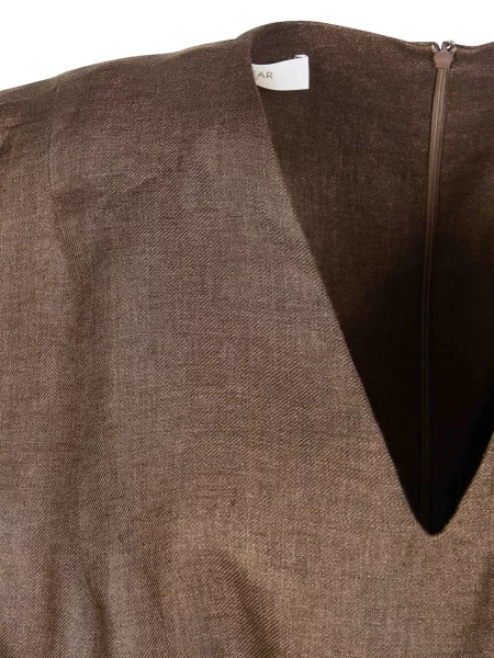 Rochie Incotex cu decolteu în V maro