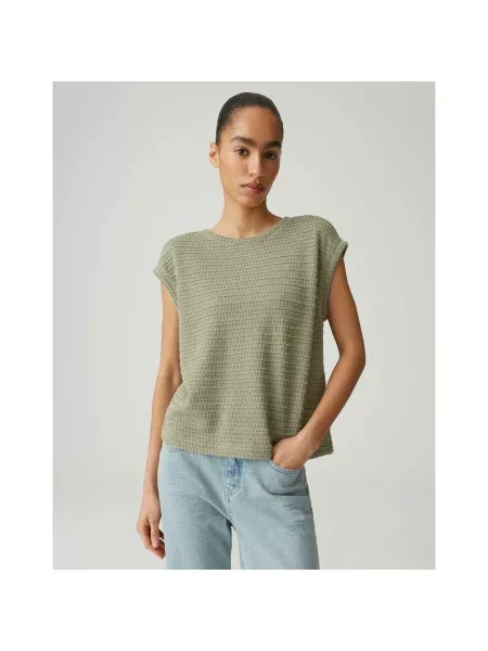Lniany sweter Opus zielony