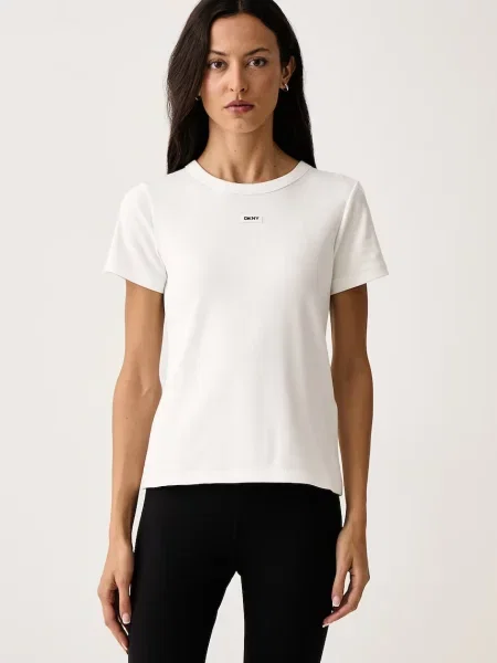 DKNY tricou loungewear pentru femei cu alb