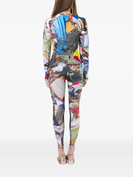 Leggings Borbala cu imagine negru