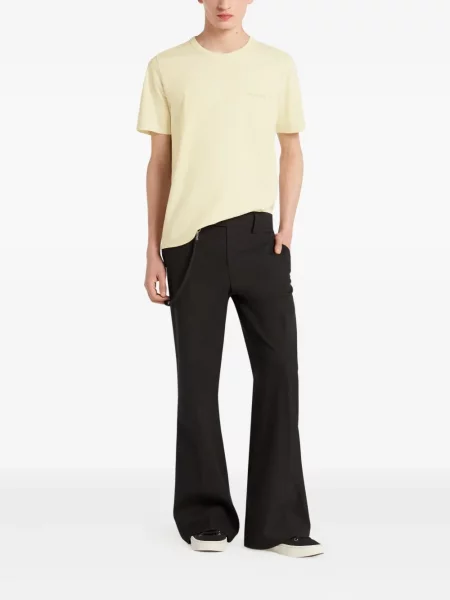 Tricou Courreges cu broderie galben