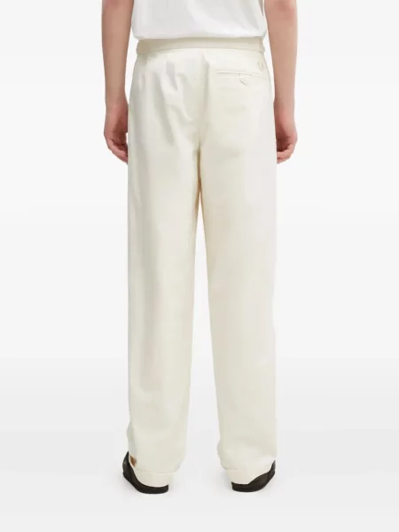 Pantaloni Fred Perry plisate alb