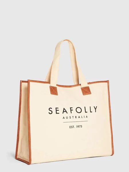 Seafolly geantă tote pentru femei. din Canvas Tote bej