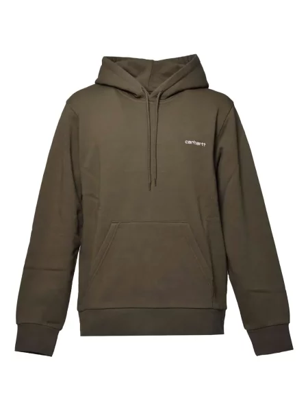 Hanorac cu glugă Carhartt Wip cu autograf verde