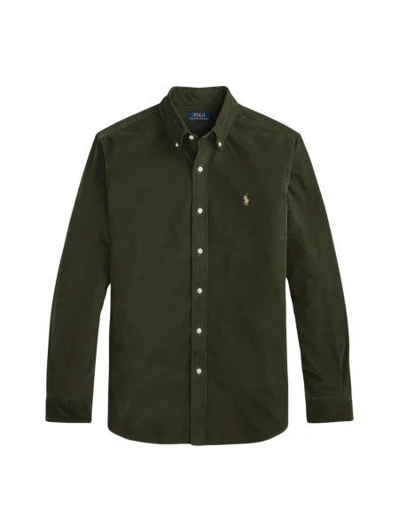Długa koszula Polo Ralph Lauren z długim rękawem zielona