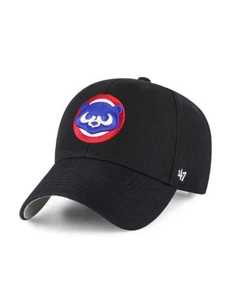 Шапка с козирка 47 brand MLB Chicago Cubs с апликация черно