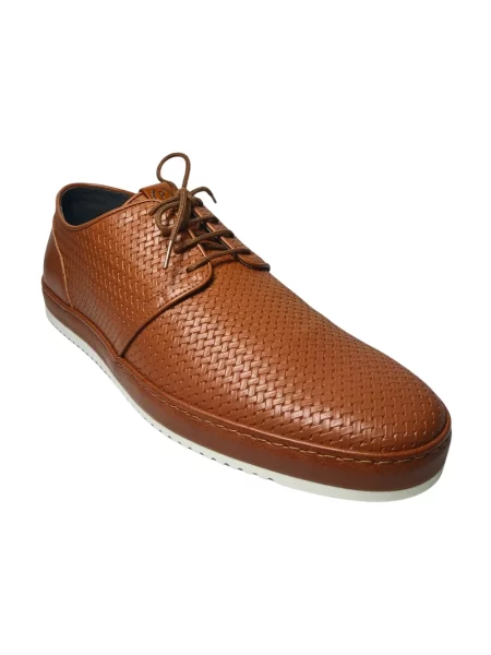 Sneakersy Pollini skórzane brązowe