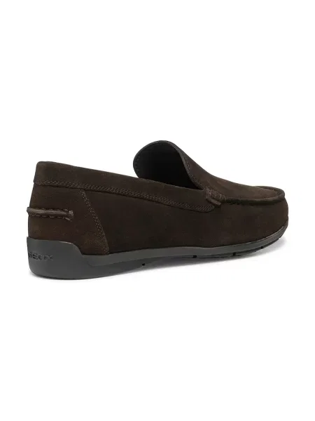 Geox mocasini din piele întoarsă U SIRON maro