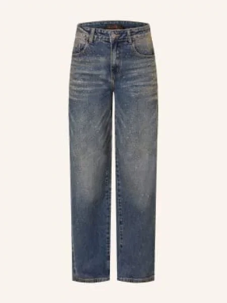 Miss Goodlife Proste Dżinsy Z Kamieniami Ozdobnymi blau niebieskie