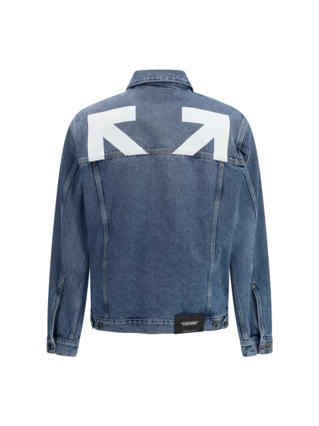 Kurtka jeansowa Off-white z logo biała