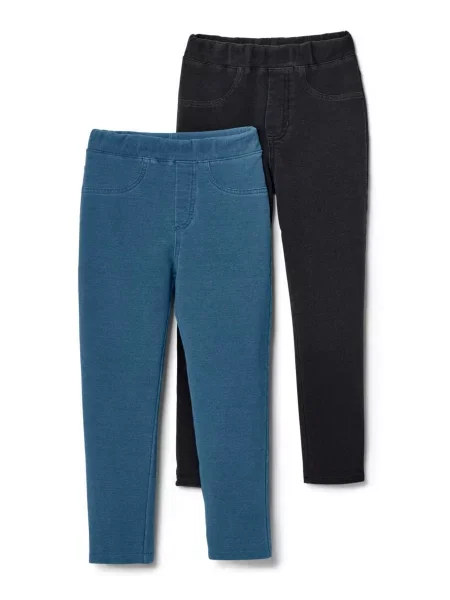 Дитячий Набір легінсів Tchibo синій/чорний бавовна/поліестер чорні