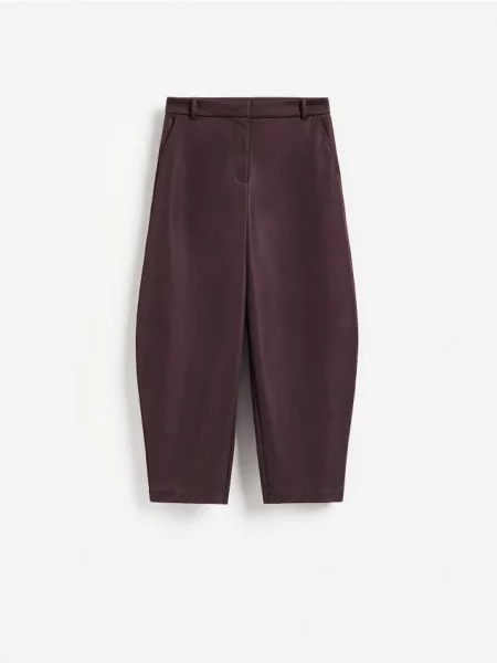 Reserved Pantaloni barrel leg violet-închis violet