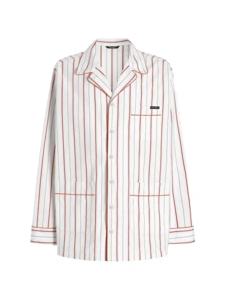 Pruhovaná košile Dolce & Gabbana bílá