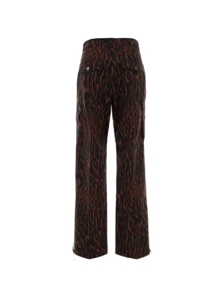 Pantaloni cargo Ganni stretch maro