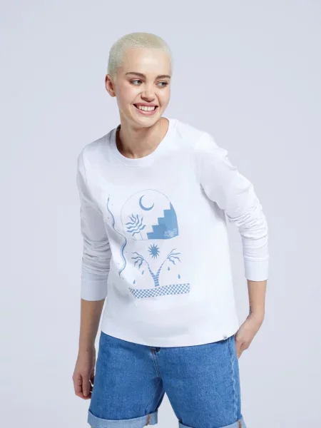 Animal Adriana organiczna koszulka White