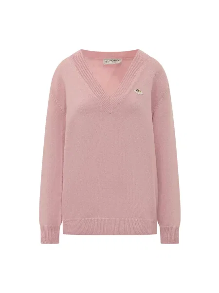 Sweter Fiorucci wełniany różowy