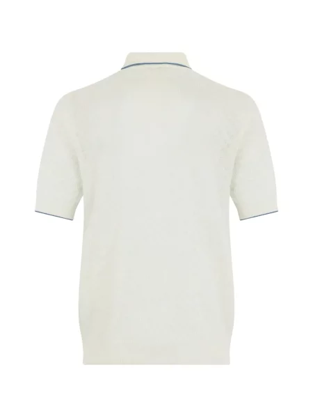Scurt tricou polo Fedeli alb