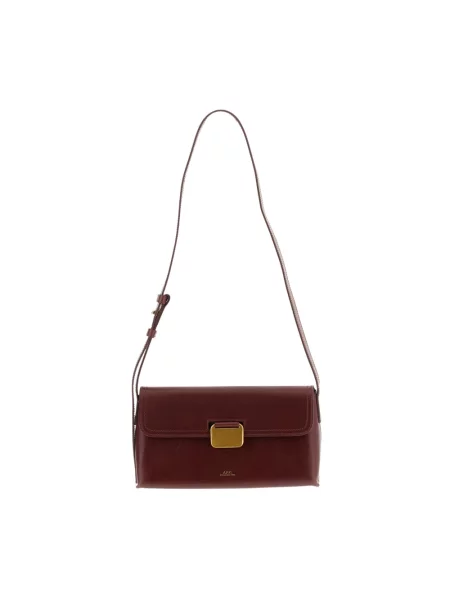Torebka crossbody A.p.c. skórzana czerwona
