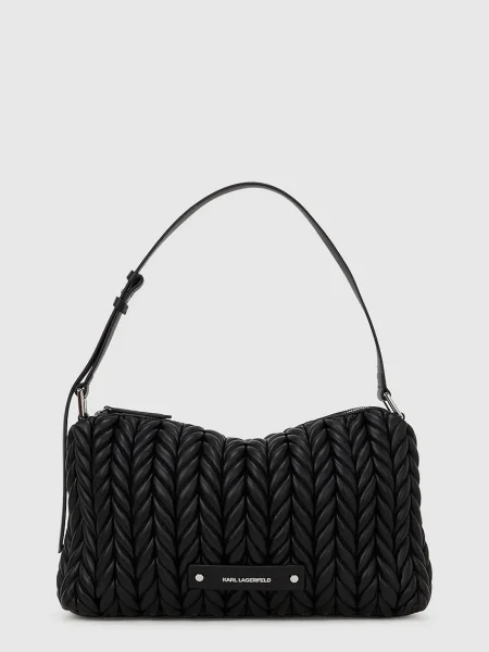 Чанта Karl Lagerfeld K/WEAVE черно