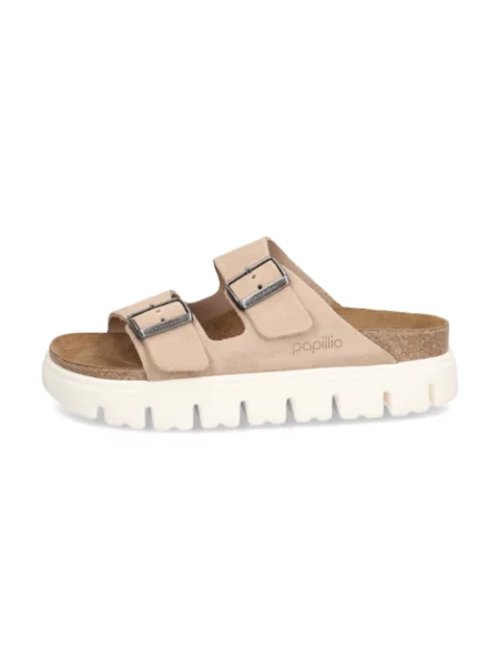 Semišové chunky pantofle Birkenstock béžové