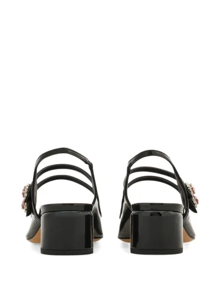 Pantofi cu toc Ferragamo slingback negru