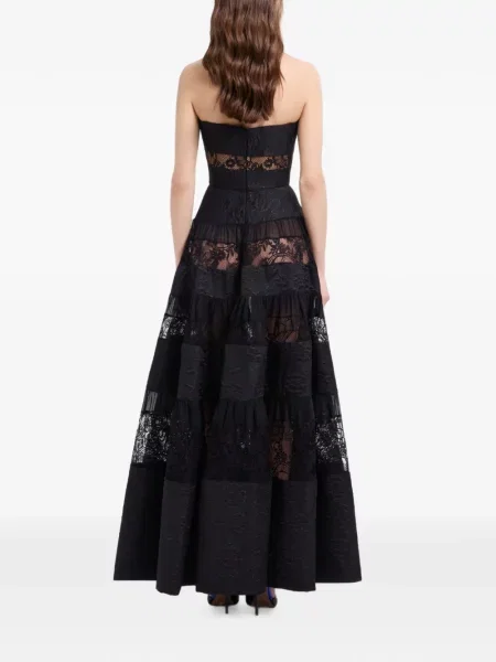 Rochie maxi Elie Saab din dantelă negru