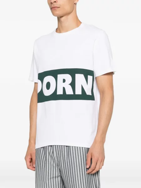 Scurt tricou Jw Anderson cu imagine alb