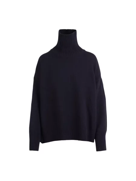 Sweter z golfem Soeur wełniany niebieski