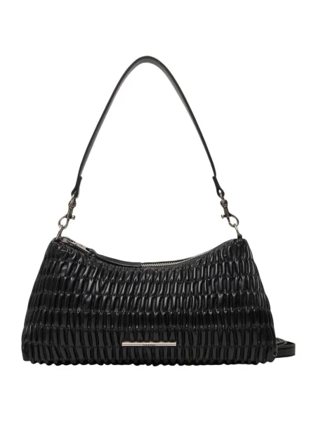 Táska Calvin Klein Jeans Ruched Layla Shoulder Bag fekete