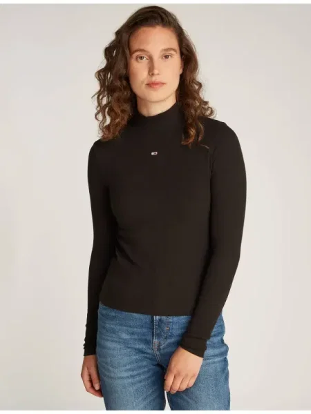 Tommy Jeans Tricou ESSENTIAL negru maro
