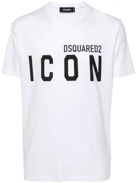 Tricou Dsquared2 cu imagine alb