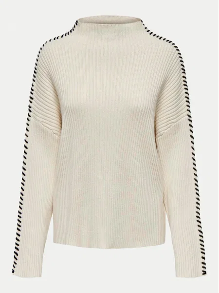 ONLY Bluză cu gât Queenie bej