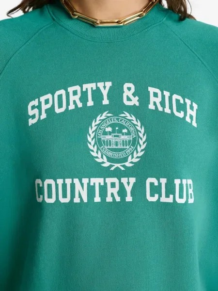 Суитчър Sporty & Rich с принт зелено