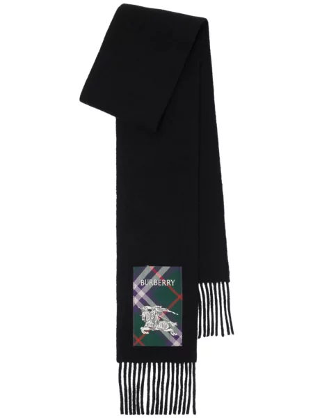 Fular Burberry din cașmir în carouri negru