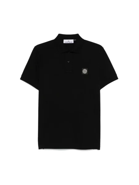 Koszulka polo Stone Island z kamieniami czarna